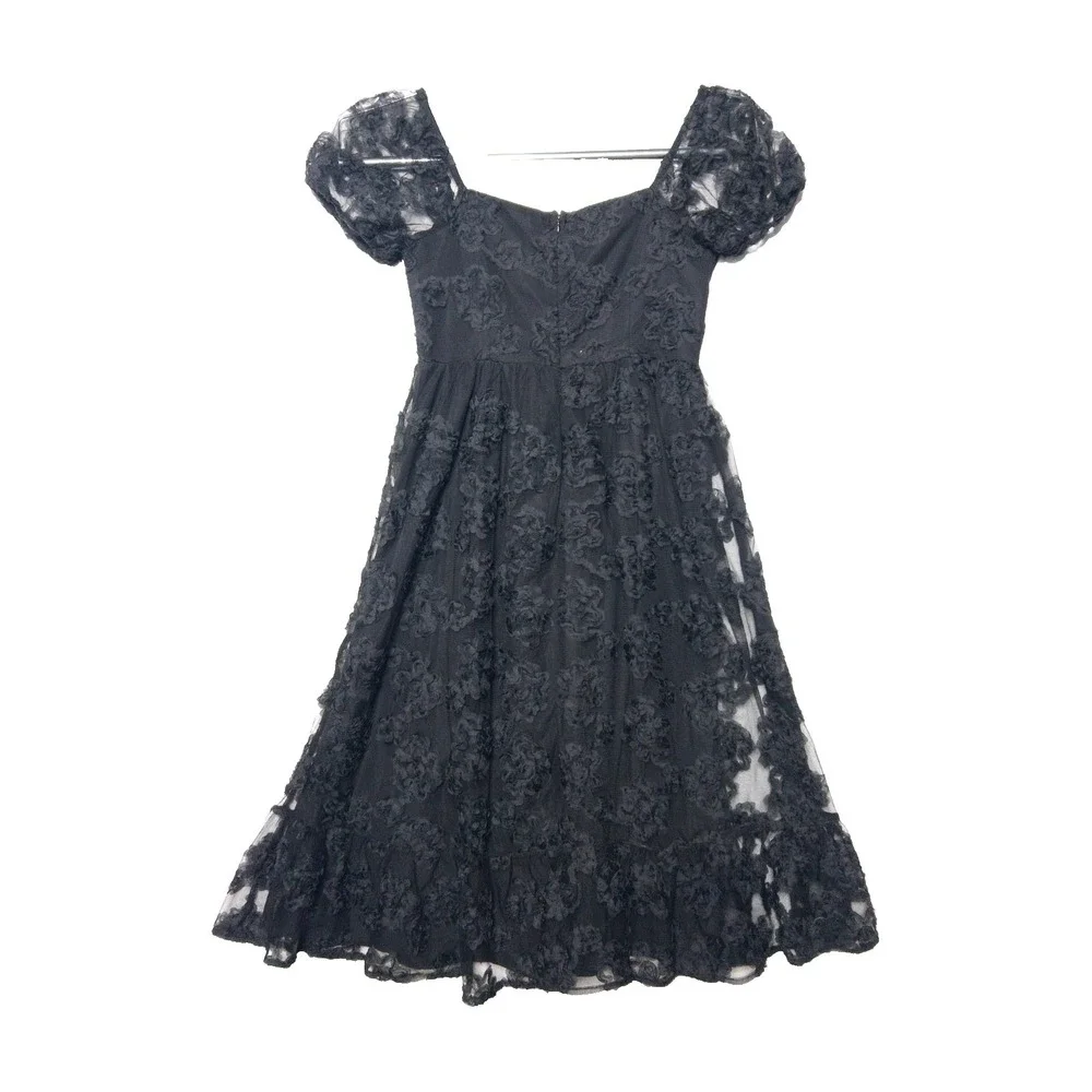Lulus Notable Elegance 3D Floral Lace Overlay Midi Dress Womens Best Fits S M - Picture 14 of 16